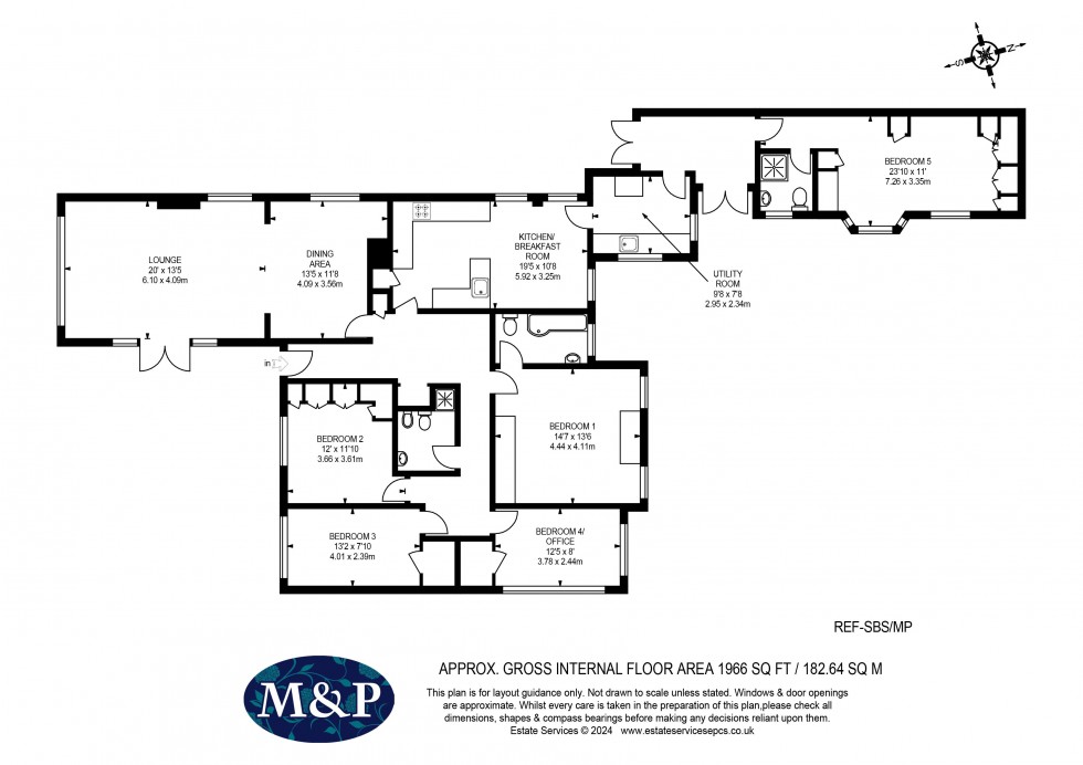 Floorplan for Heath Ride, Finchampstead, Wokingham