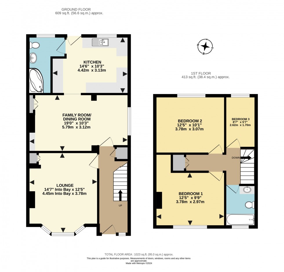 Floorplan for Sutcliffe Avenue, Earley, Reading