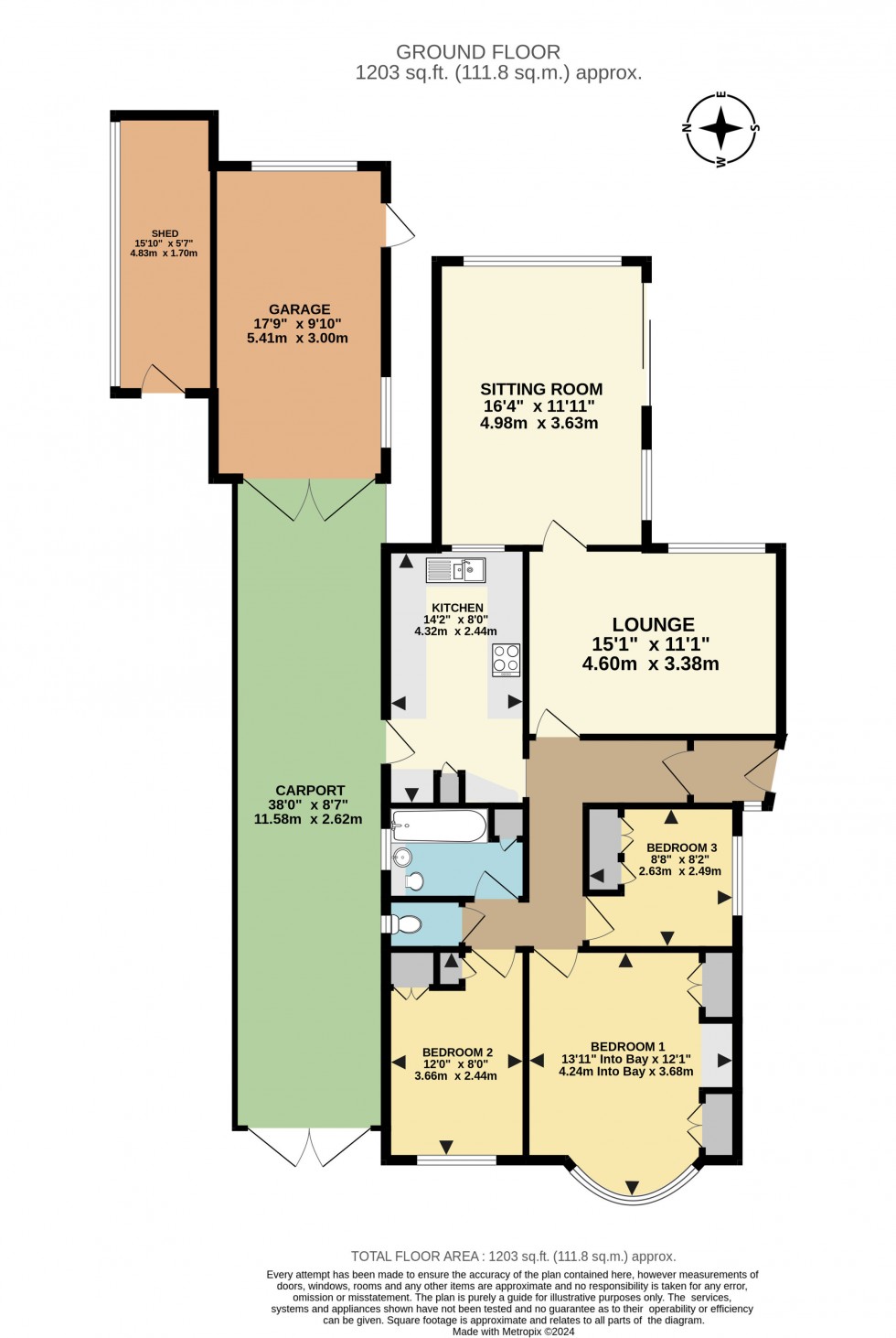 Floorplan for Meadow Road, Earley, Reading