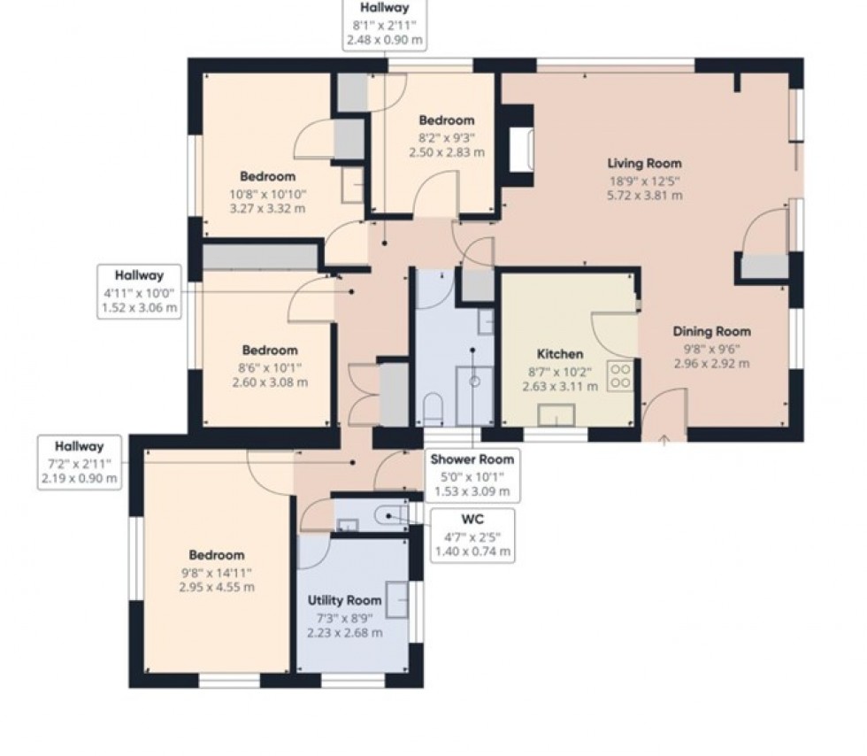 Floorplan for Cockney Hill, Tilehurst, Reading