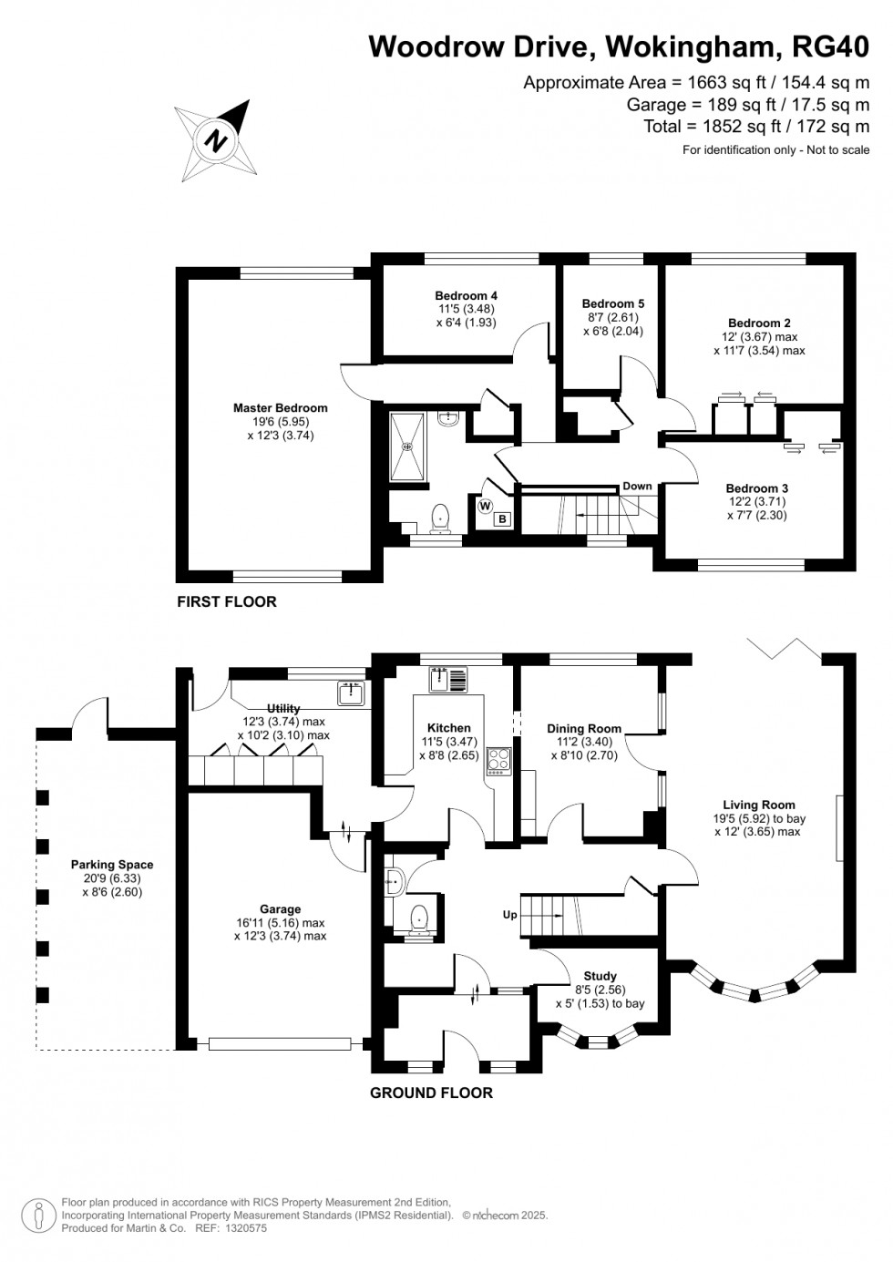 Floorplan for Woodrow Drive, Wokingham