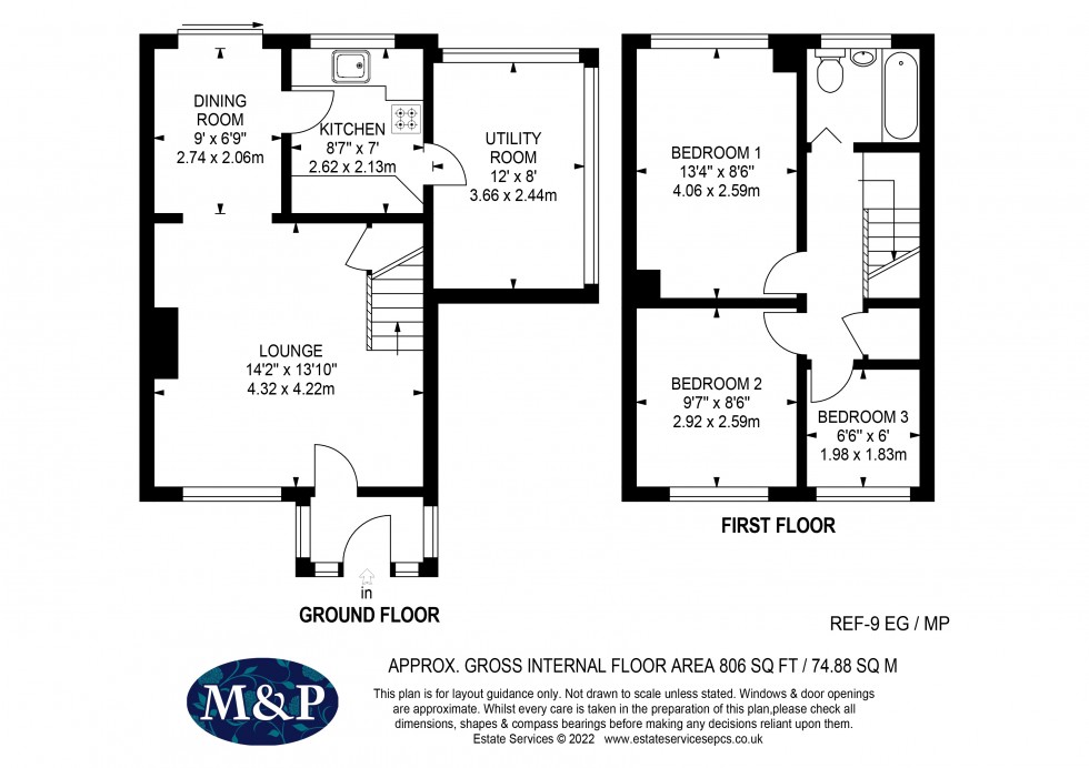 Floorplan for Emmbrook Gate, Wokingham