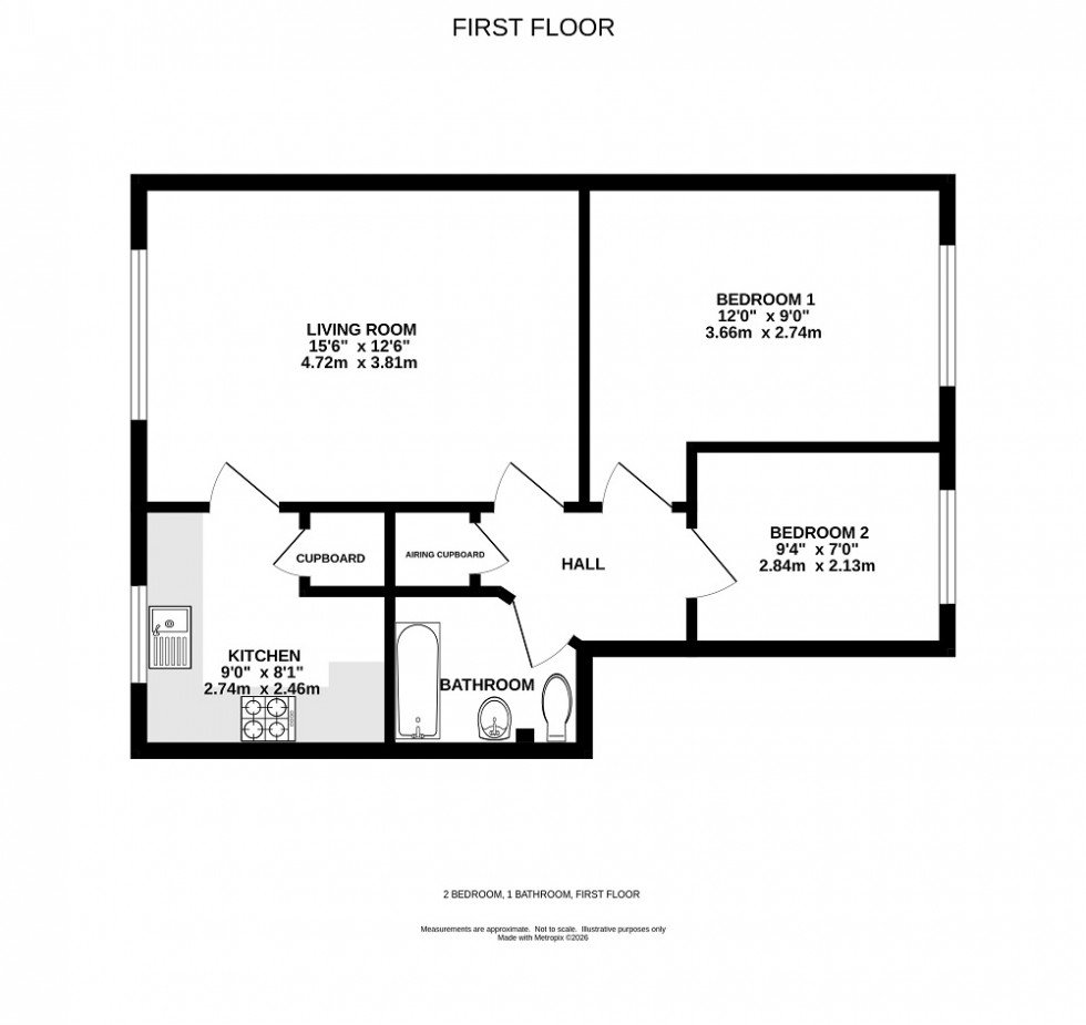 Floorplan for Trafalgar Court, Southcote Road, Reading