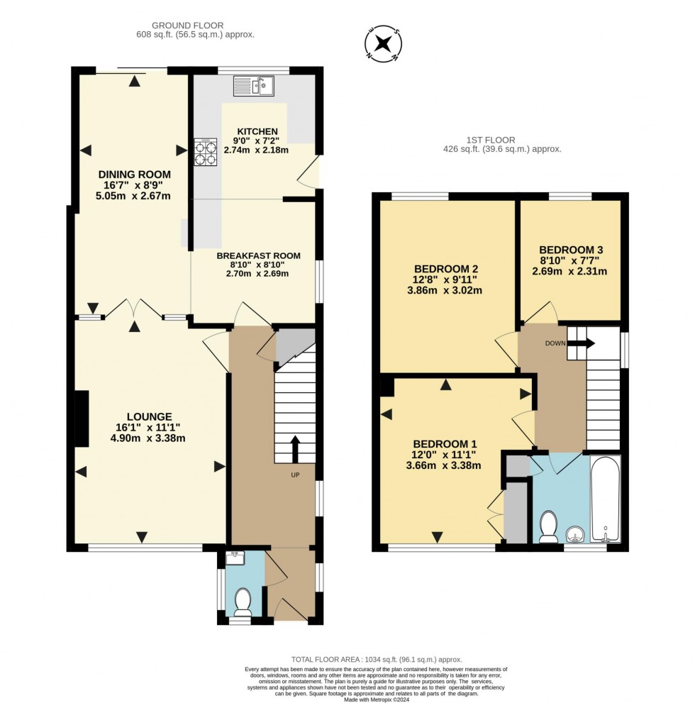Floorplan for Fowler Close, Earley