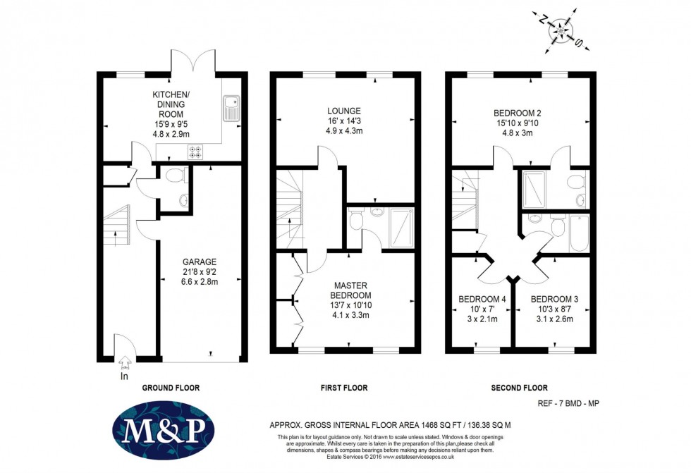 Floorplan for Broad Mead, Lower Earley, Reading