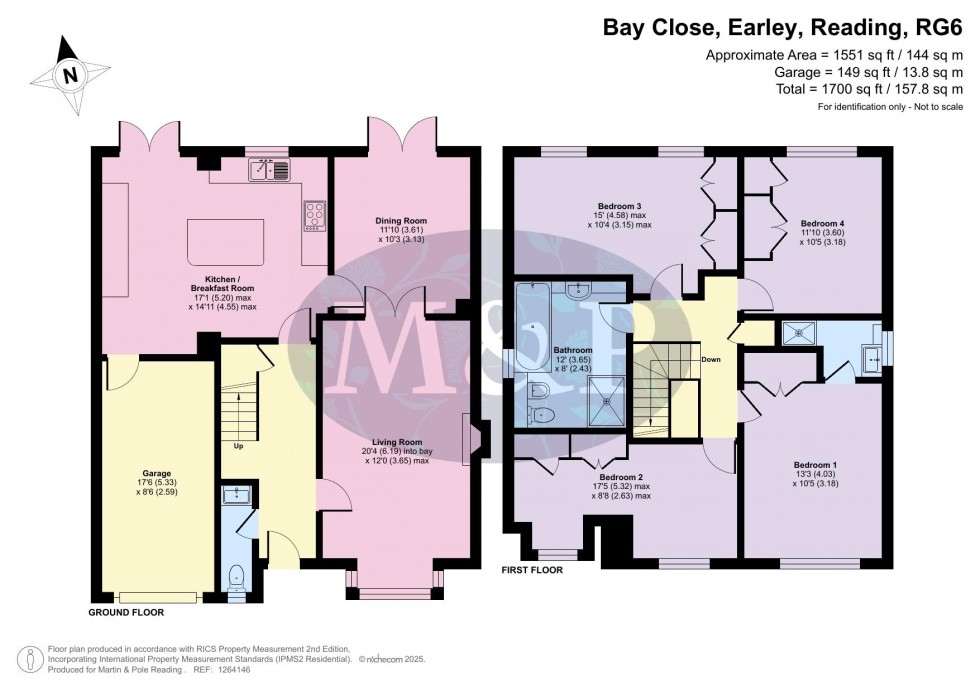 Floorplan for Bay Close, Earley