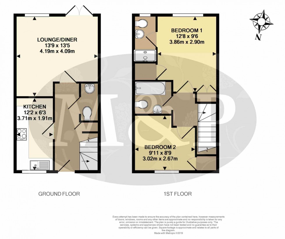 Floorplan for Heather Hill Close, Earley, Reading