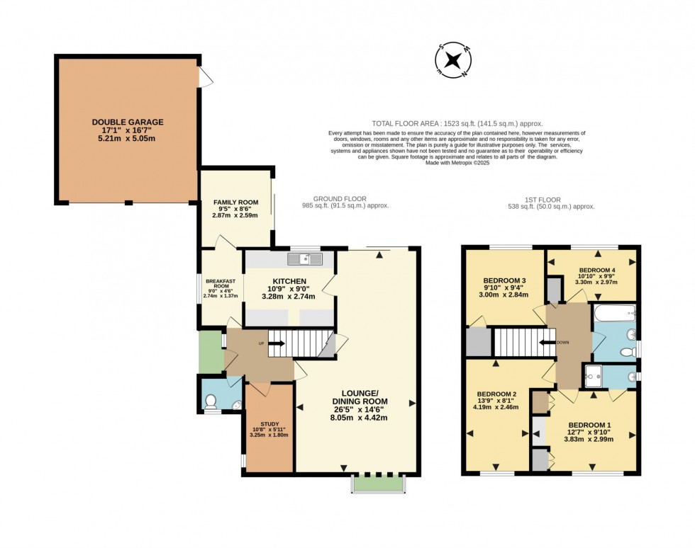 Floorplan for Clevedon Drive, Earley