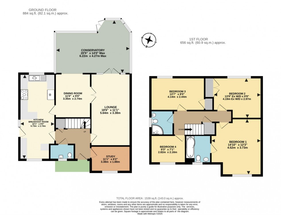 Floorplan for Melksham Close, Lower Earley, Reading