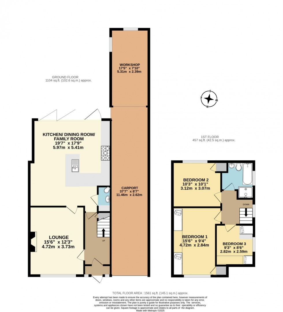Floorplan for Silverdale Road, Earley, Reading