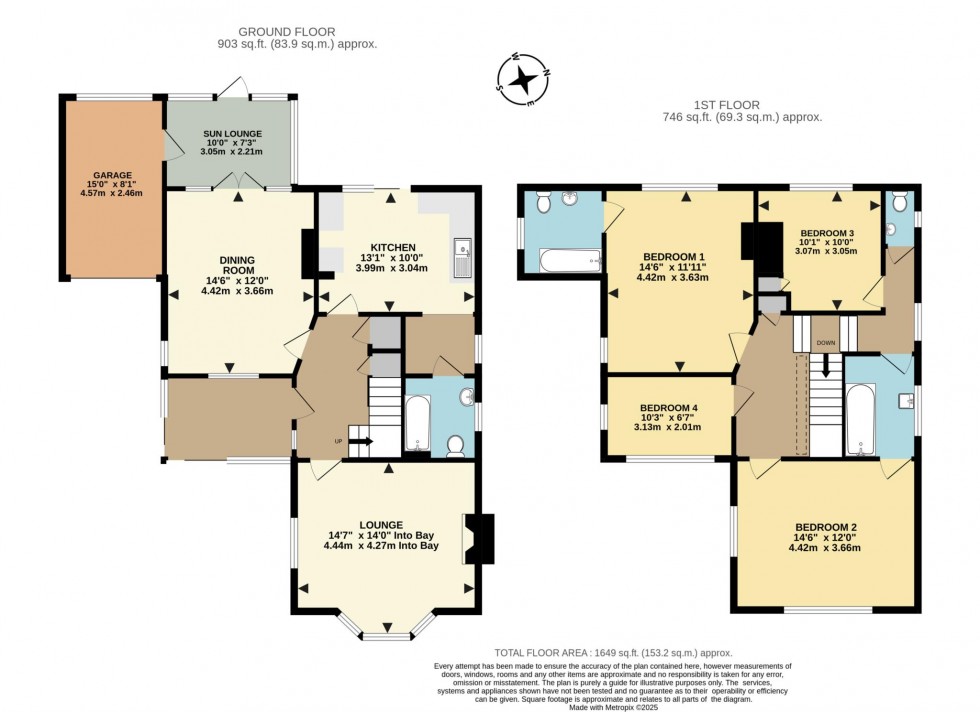 Floorplan for Buckhurst Way, Earley, Reading