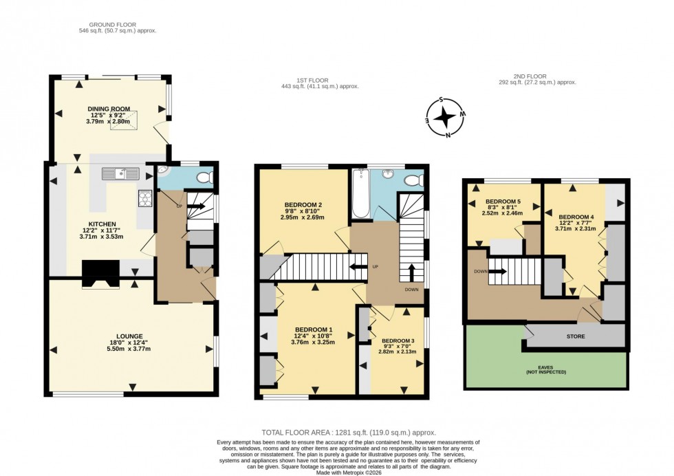Floorplan for Silverdale Road, Earley, Reading