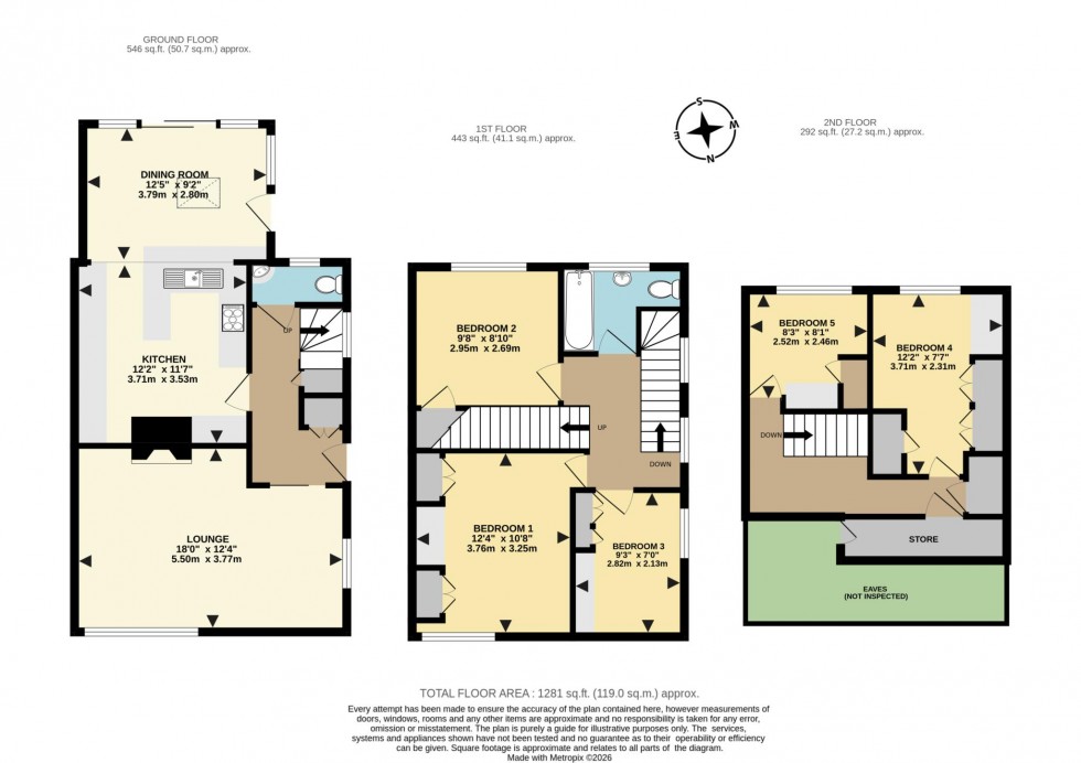 Floorplan for Silverdale Road, Earley, Reading