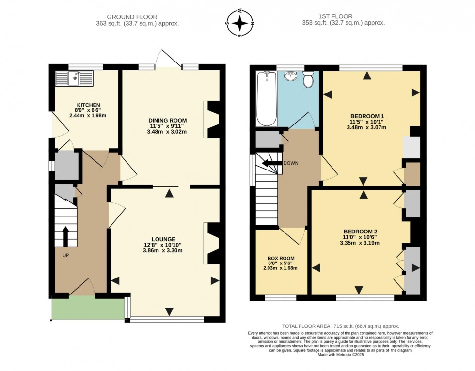 Floorplan for Meadow Road, Earley