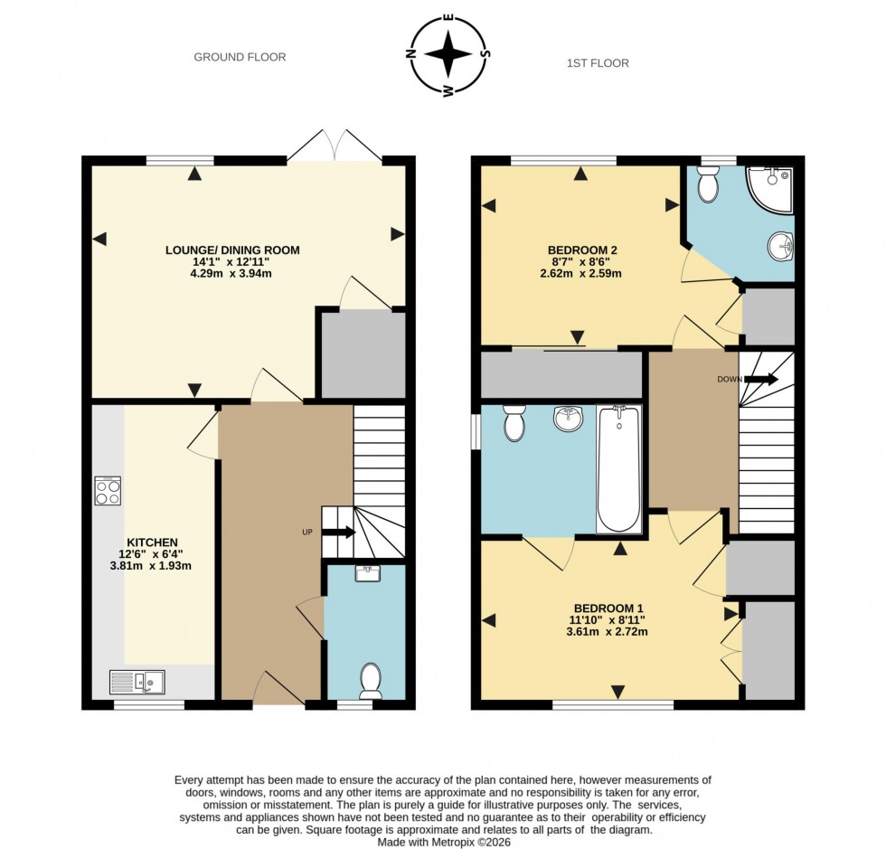 Floorplan for Heather Hill Close, Earley, Reading