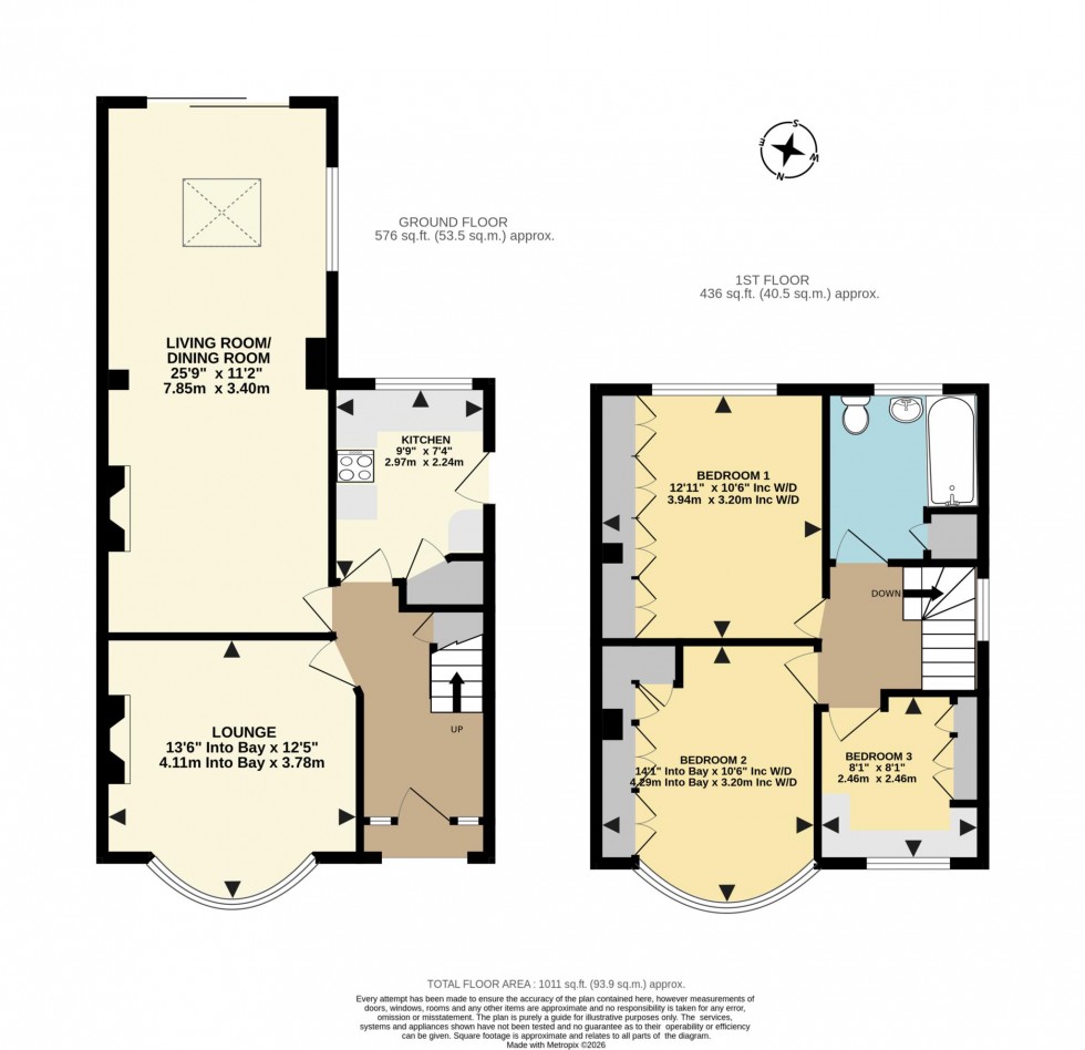 Floorplan for Redhatch Drive, Earley, Reading