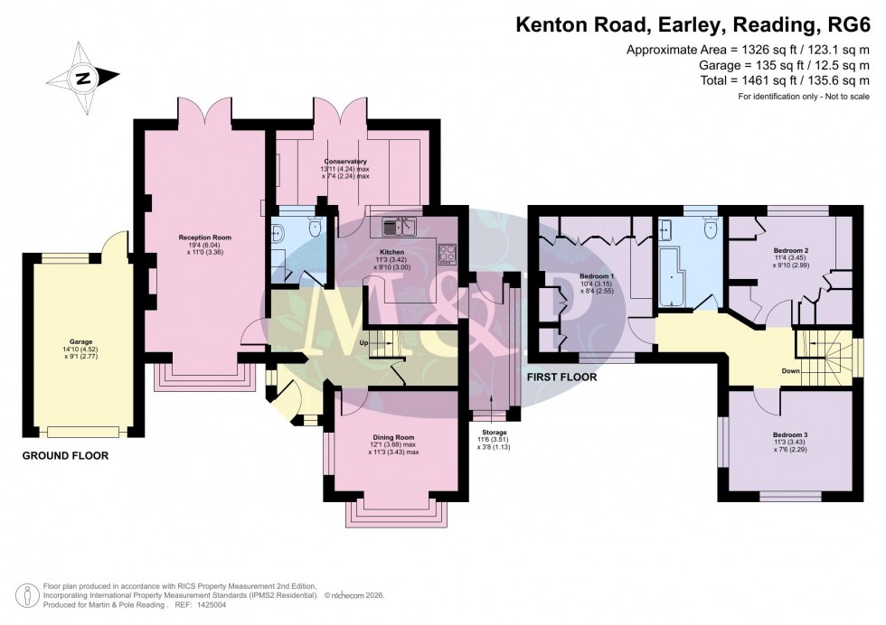 Floorplan for Kenton Road, Earley, Reading