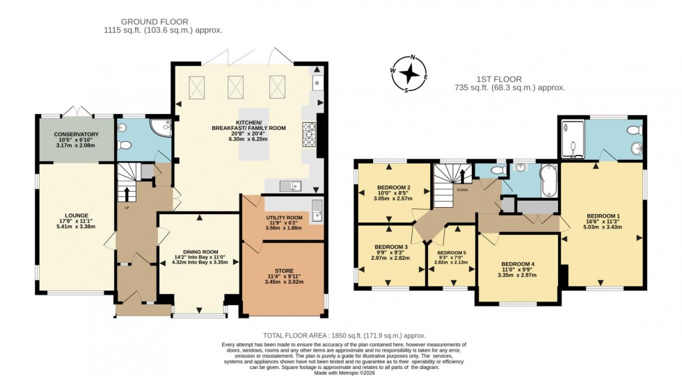 Floorplan for Redhatch Drive, Earley, Reading