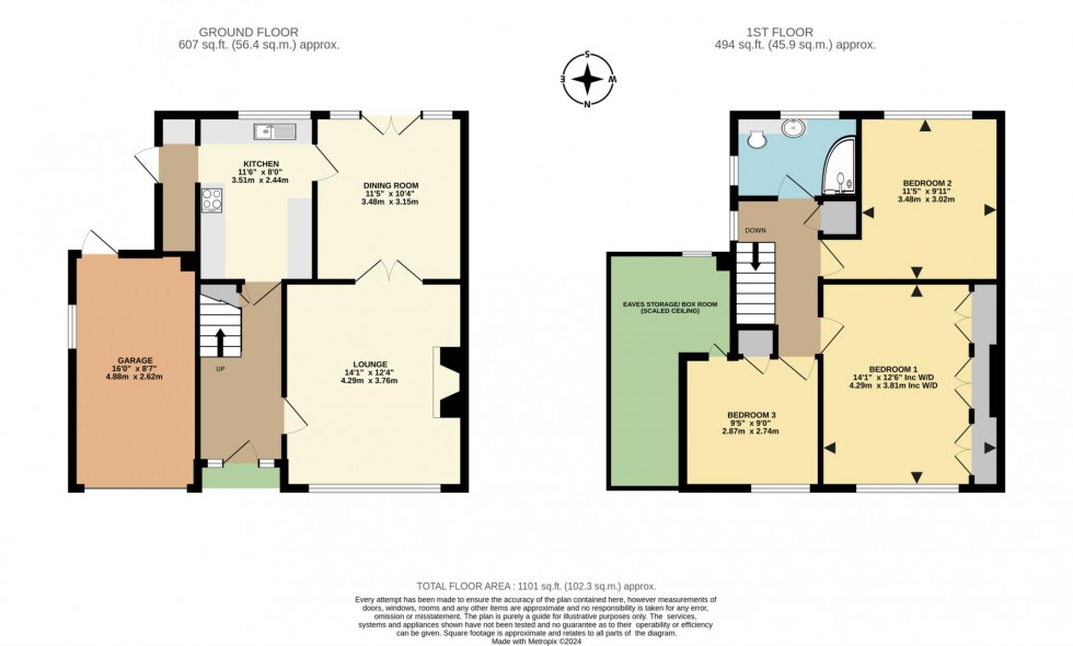 Floorplan for Betchworth Avenue, Earley