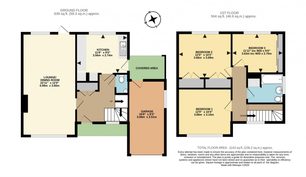 Floorplan for Lancaster Gardens, Earley, Reading
