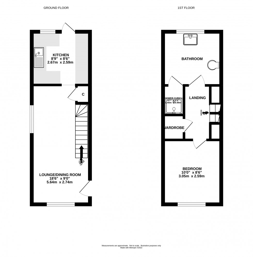 Floorplan for Oakview Cottage, 1 Church Lane, Finchampstead, Wokingham