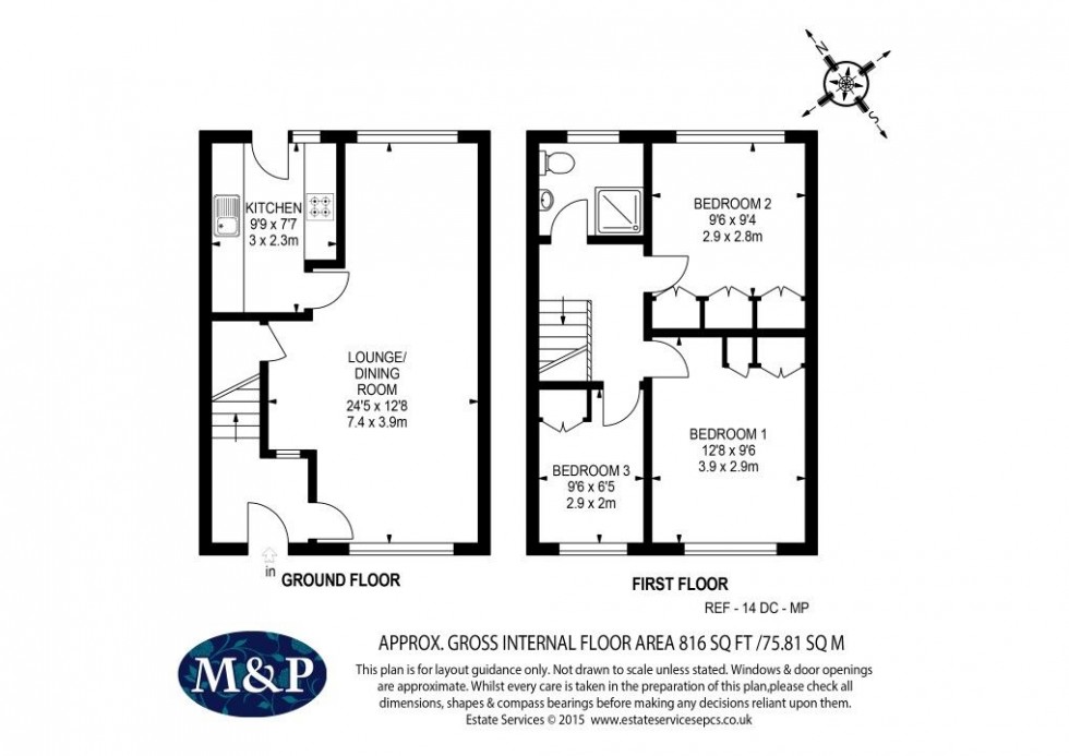 Floorplan for Dunkirk Close, Wokingham