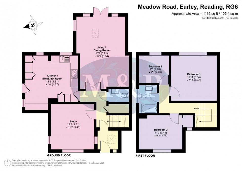 Floorplan for Meadow Road, Earley, Reading